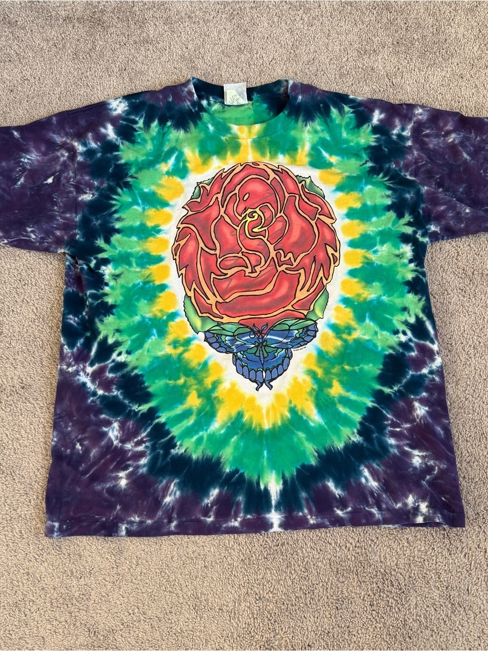 Vintage 2000 Liquid Blue The Other Ones Grateful Dead Tie Dye tee 2XL 26” x 30”